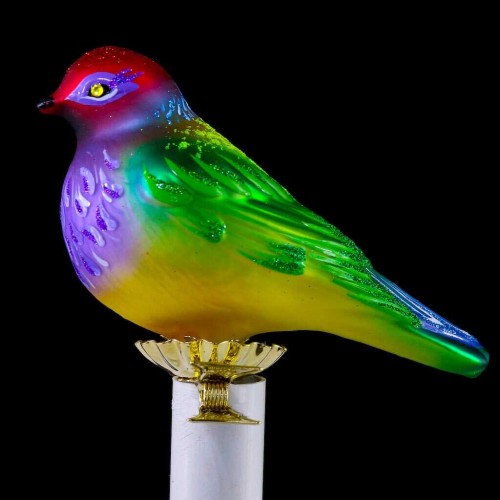 321_bombki_szklane_ręcznie_malowane_RS_handmade_Kolorowy ptaszek na klipsie_Ptaki_rs_handmade_1.jpg