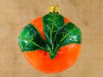 Pomarańcza bombka choinkowa szklana ręcznie malowana 7 cm