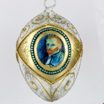 Jajo w stylu Faberge a'la Vincent van Gogh ''Odpoczynek od pracy" 1889r, wersja limitowana z numeracją, ręcznie malowana 12 cm