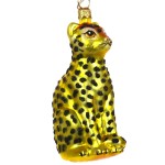 Lampart bombka choinkowa szklana ręcznie malowana 9 cm