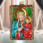 Matka Boska II obraz bombka szklana ręcznie malowana 10 cm 