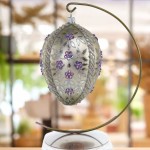 Szampan Ross AB Jajo w stylu Faberge , ręcznie dekorowane, ozdoby szklane ręcznie malowane 12 cm