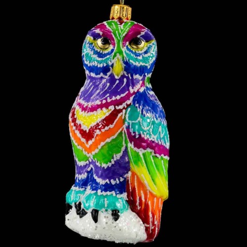 221_bombki_szklane_ręcznie_malowane_RS_handmade_ Sowa kolorowa_Ptaki_1.jpg